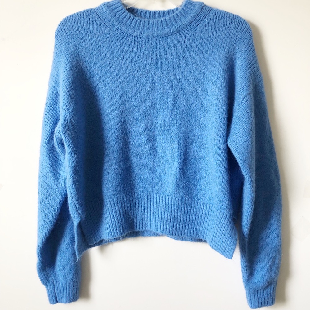 Zara wool alpaca blend chunky knit drop shoulder oversized sweater size small